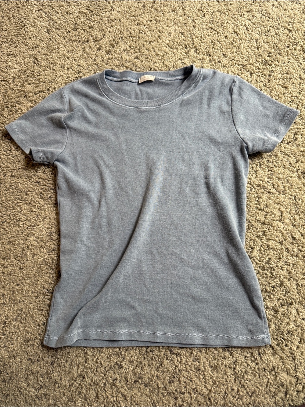 Brandy Melville Short Sleeve Crewneck Tee - Dusty Blue